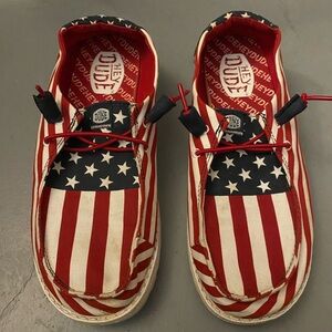 Hey Dude Wendy Americana Stars and Stripes Moccasins